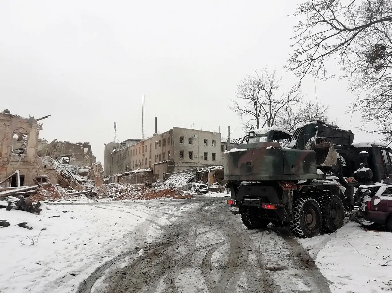 A destroyed building following recent shelling in Kharkiv_rtr---SEI91684204.jpg