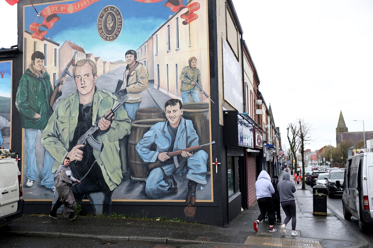 A loyalist mural is seen on a wall in west Belfast, Northern Ireland earlier this month_ap.jpg