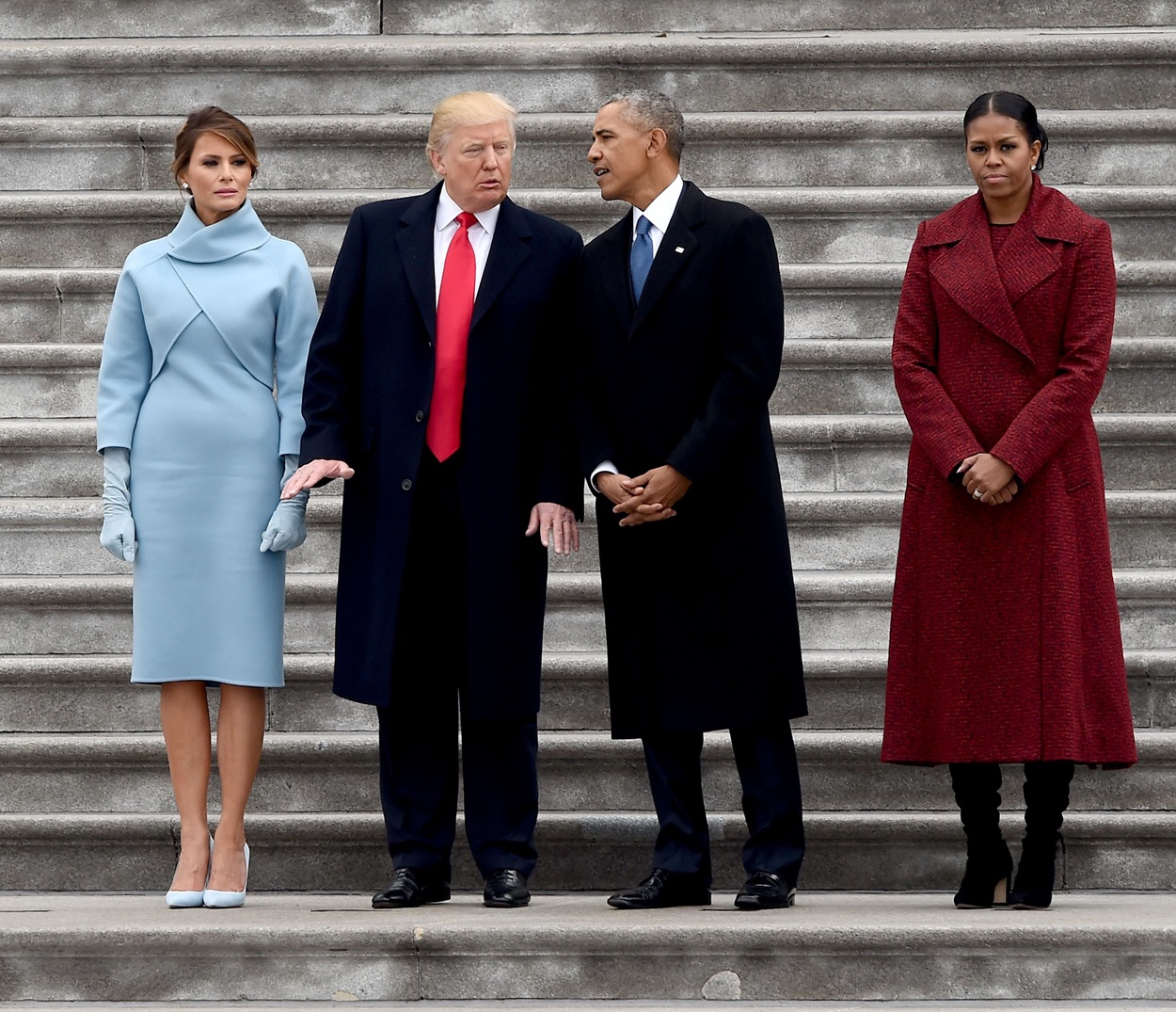 First Lady Melania Trump, President Donald Trump former President Barack Obama and Michelle _getty.jpg