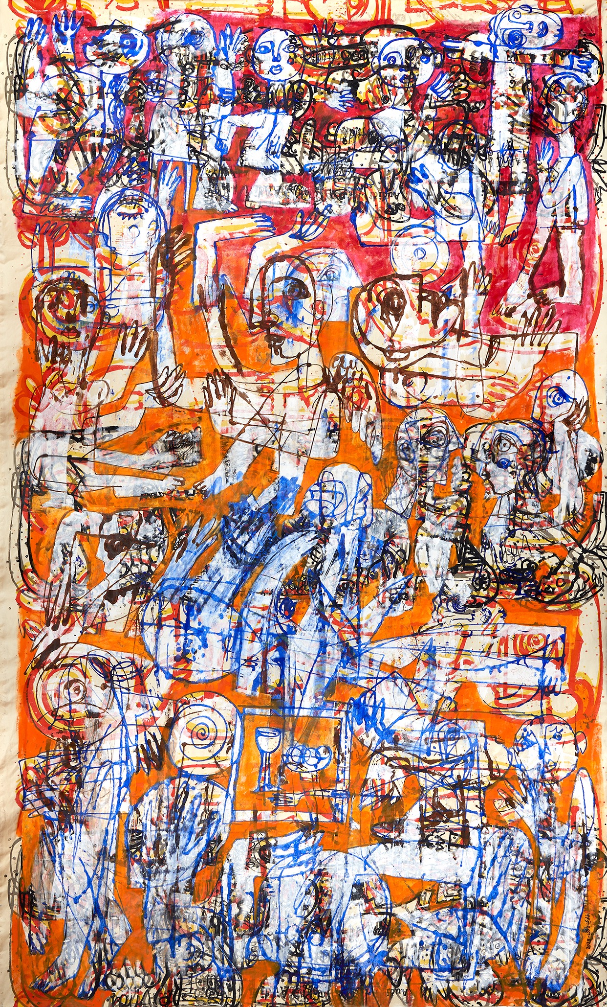 Fadi Yazigi-Untitled 37-2023-Mixed Media on Canvas-264.5x158.5cm.jpg