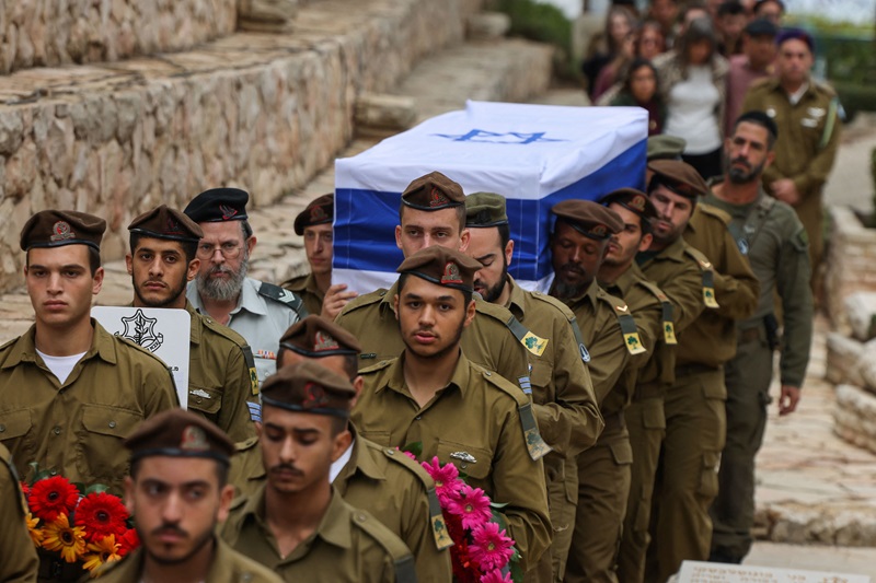 israel coffin of Omer Moshe Gealdor afp.jpg