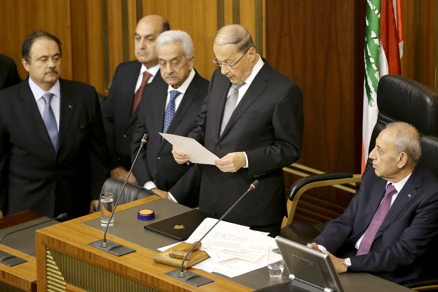 Michel Aoun takes the oath.jpg